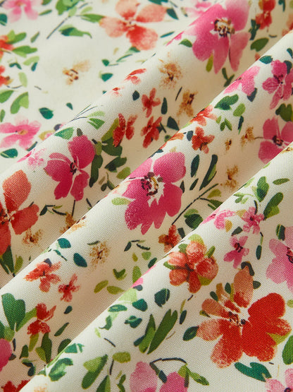 Vestido Midi con Estampado Floral y Tirantes Cami