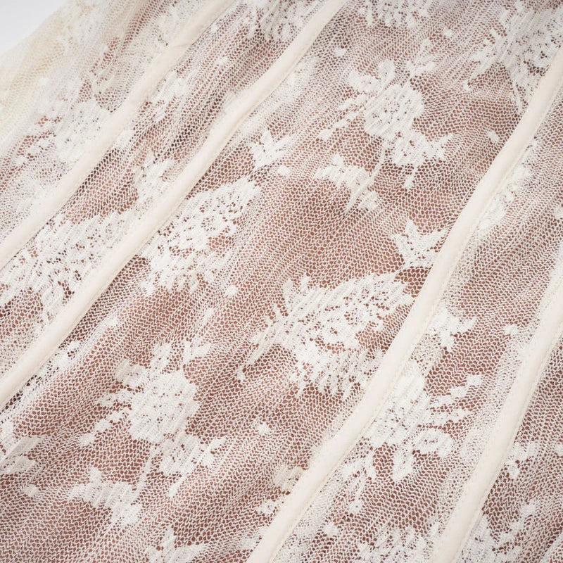 Vestido Maxi Marlene Elegante de Encaje en Blanco