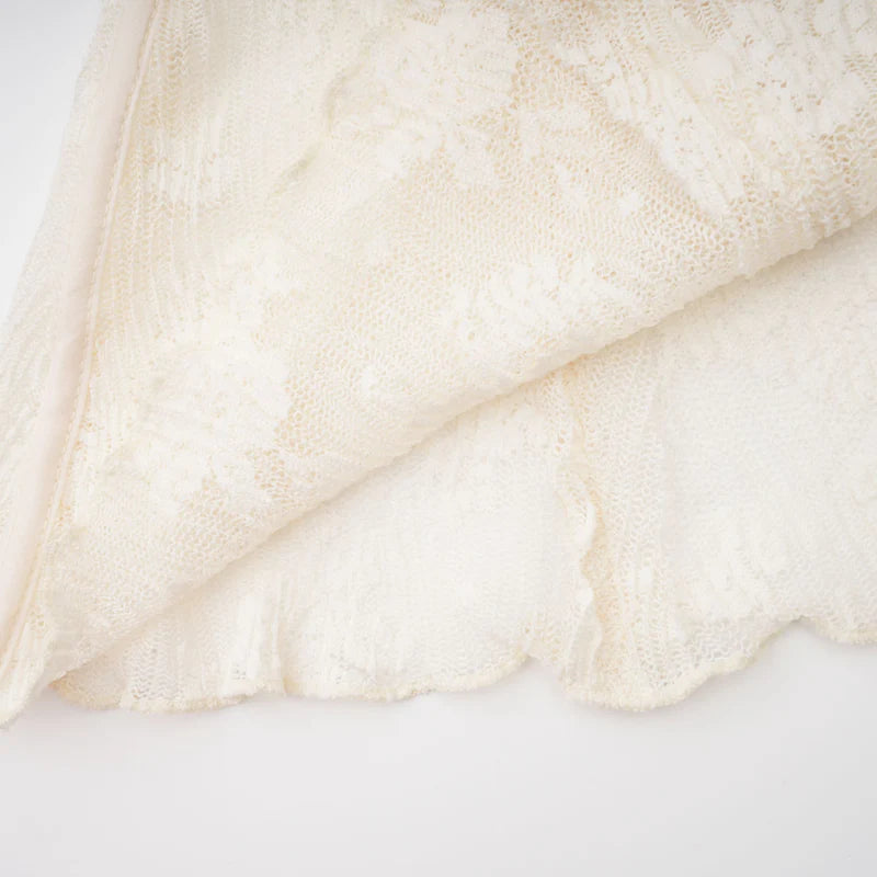 Vestido Maxi Marlene Elegante de Encaje en Blanco