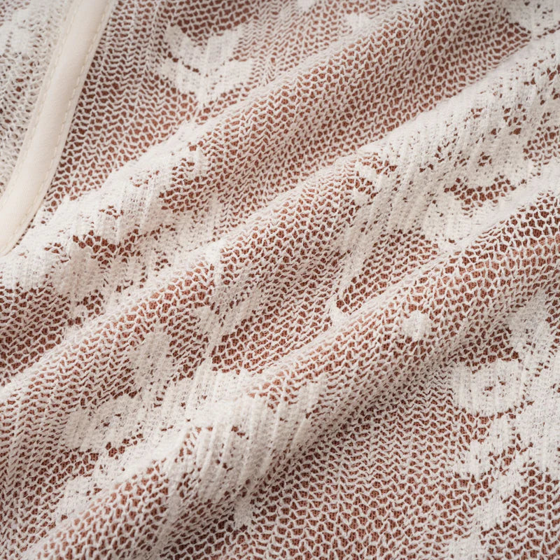 Vestido Maxi Marlene Elegante de Encaje en Blanco