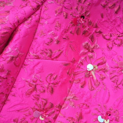 Vestido Mini Astrid Elegante de Jacquard en Rosa