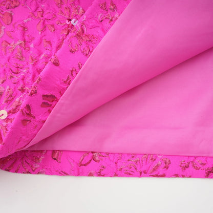 Vestido Mini Astrid Elegante de Jacquard en Rosa