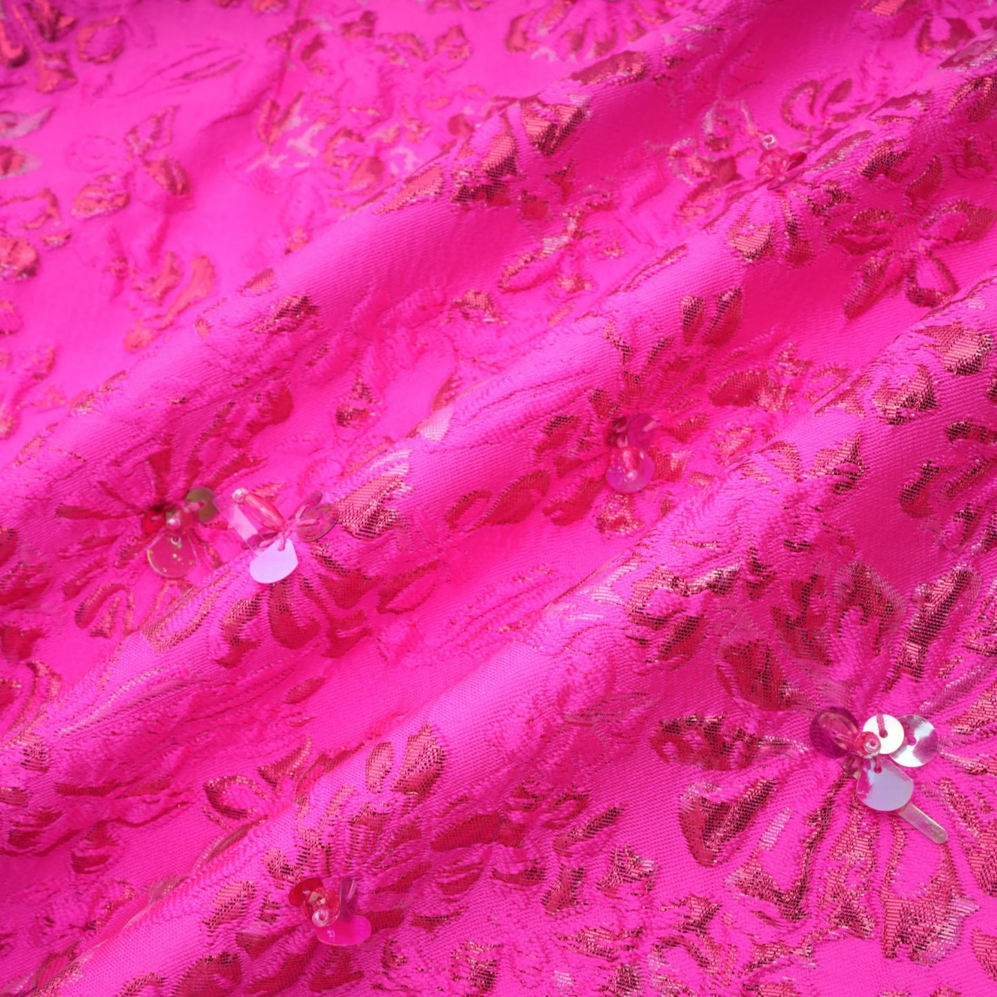 Vestido Mini Astrid Elegante de Jacquard en Rosa