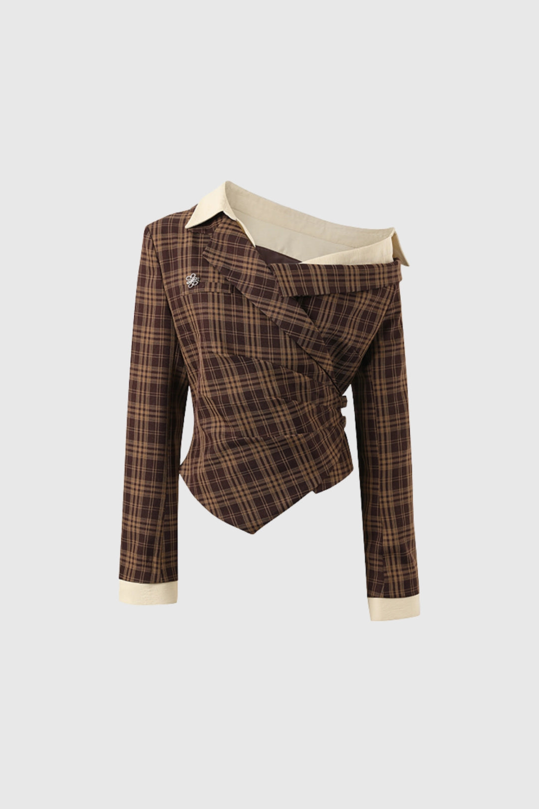 Darko Asymmetrisches Grid-Top in Braun