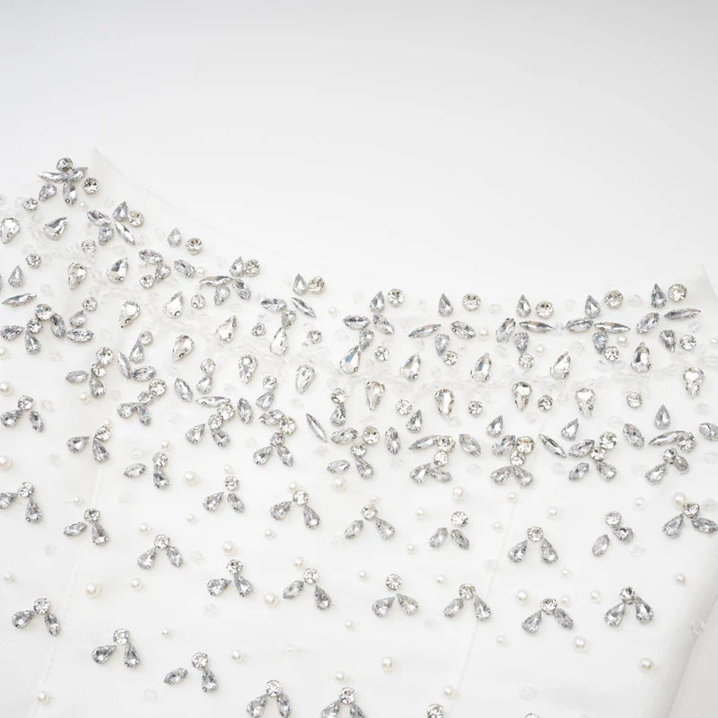 Vestido Mini Melisande Negro con Cristales