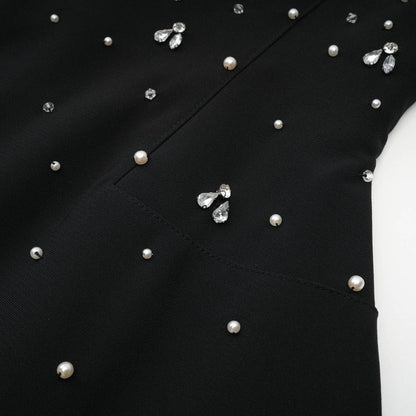 Vestido Mini Melisande Negro con Cristales